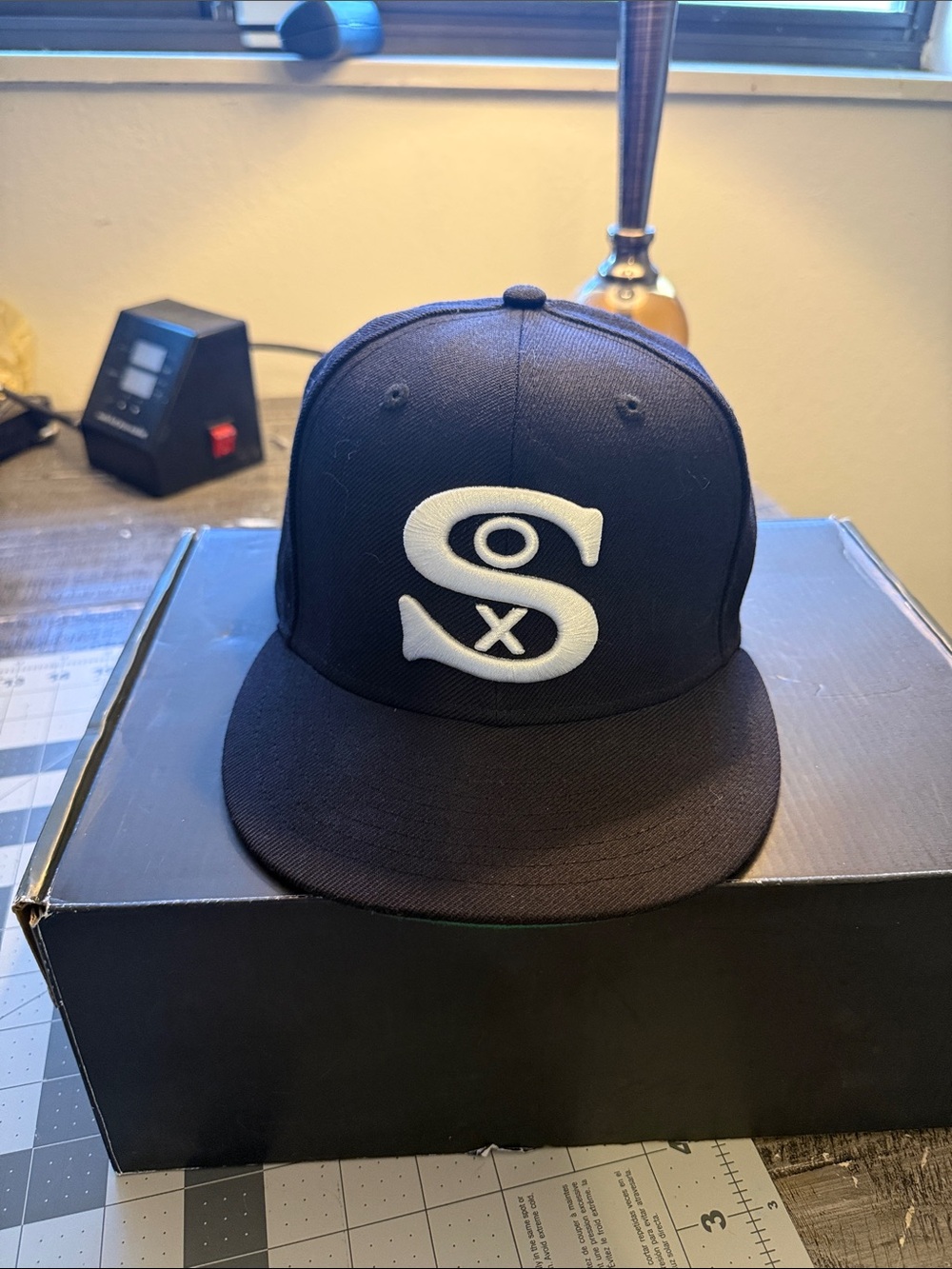 New Era Navy and White Chicago Sox Fitted Cap